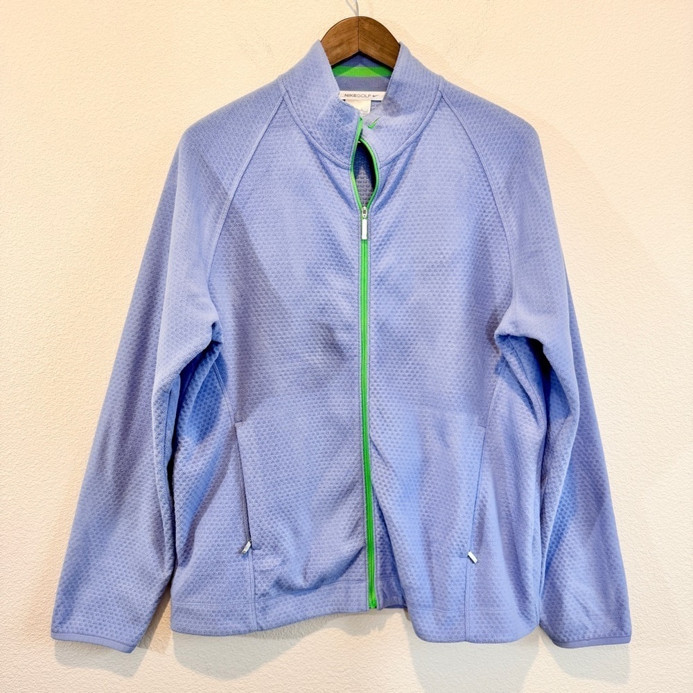 Nike Golf Athleisure Performance Sphere Fleece Zip Jacket Pastel Blue Womens L